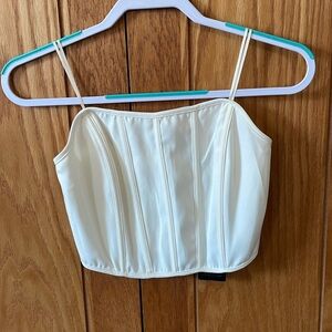 Brand new white corset crop